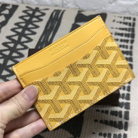 goyard card holder yellow|goyard card holder inside.